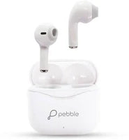 Pebble PTWE06 WHITE WIRELESS EARPHONES Bluetooth Headset (White, In the Ear)