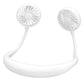 Mini Hand Free Portable Neckband Fan with Light, USB Rechargeable Lazy Neck Hanging Fan for Headphone Design Portable Hanging Neck Fan for Women Rechargeable Neck Fan Band (White)