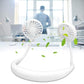 Mini Hand Free Portable Neckband Fan with Light, USB Rechargeable Lazy Neck Hanging Fan for Headphone Design Portable Hanging Neck Fan for Women Rechargeable Neck Fan Band (White)