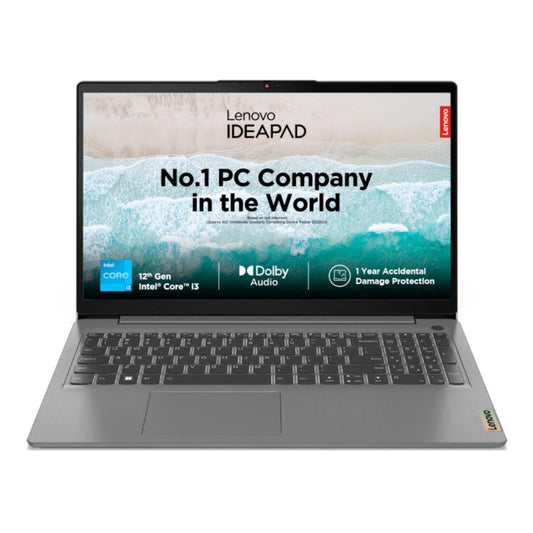 Lenovo IdeaPad Slim 3 Intel Core i3 12th Gen 15.6" (39.62cm) FHD Thin & Light Laptop (8GB/512GB SSD/Windows 11/Office 2021/1Yr ADP Free/3months Game Pass/Arctic Grey/1.63Kg)