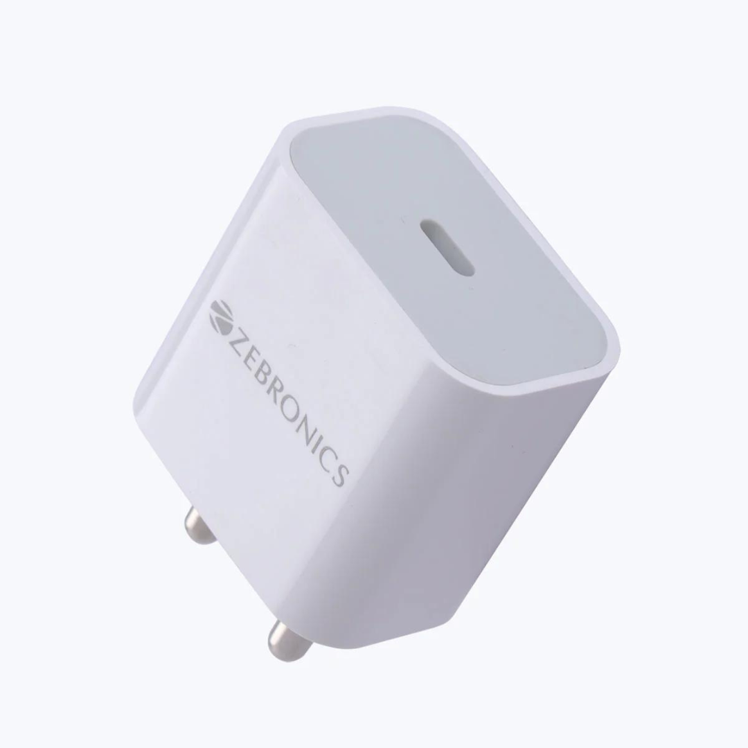 Zebronics MA104B Type C Charger, 20W max, for iPhone | Android Smartphones