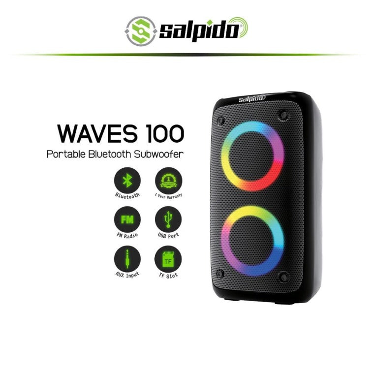 SALPIDO WAVES 100 Portable Bluetooth Speaker