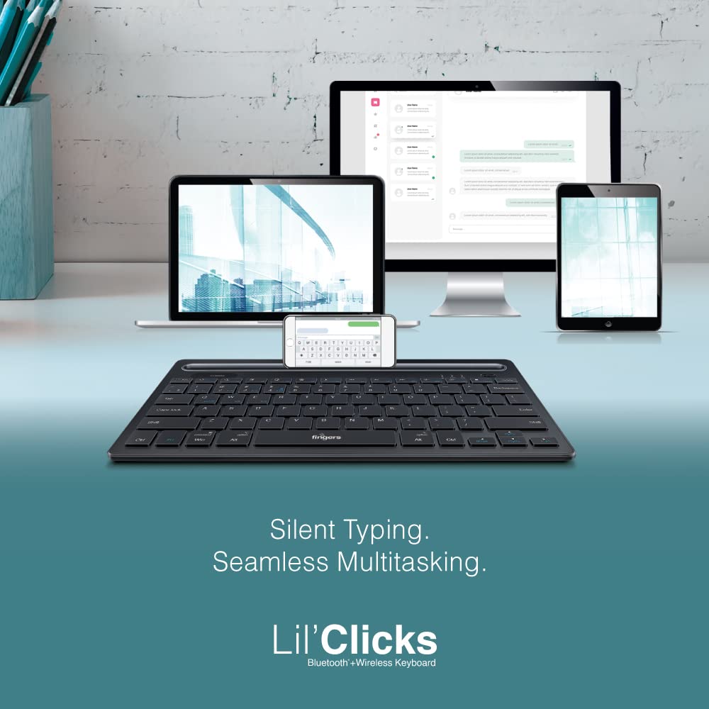 FINGERS Lil’Clicks Bluetooth Wireless Mini Keyboard