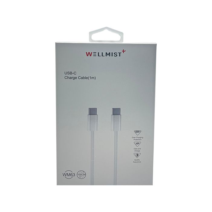 Wellmist Type-c To Type-c Data Cable, Over Charging Protection (WM63)