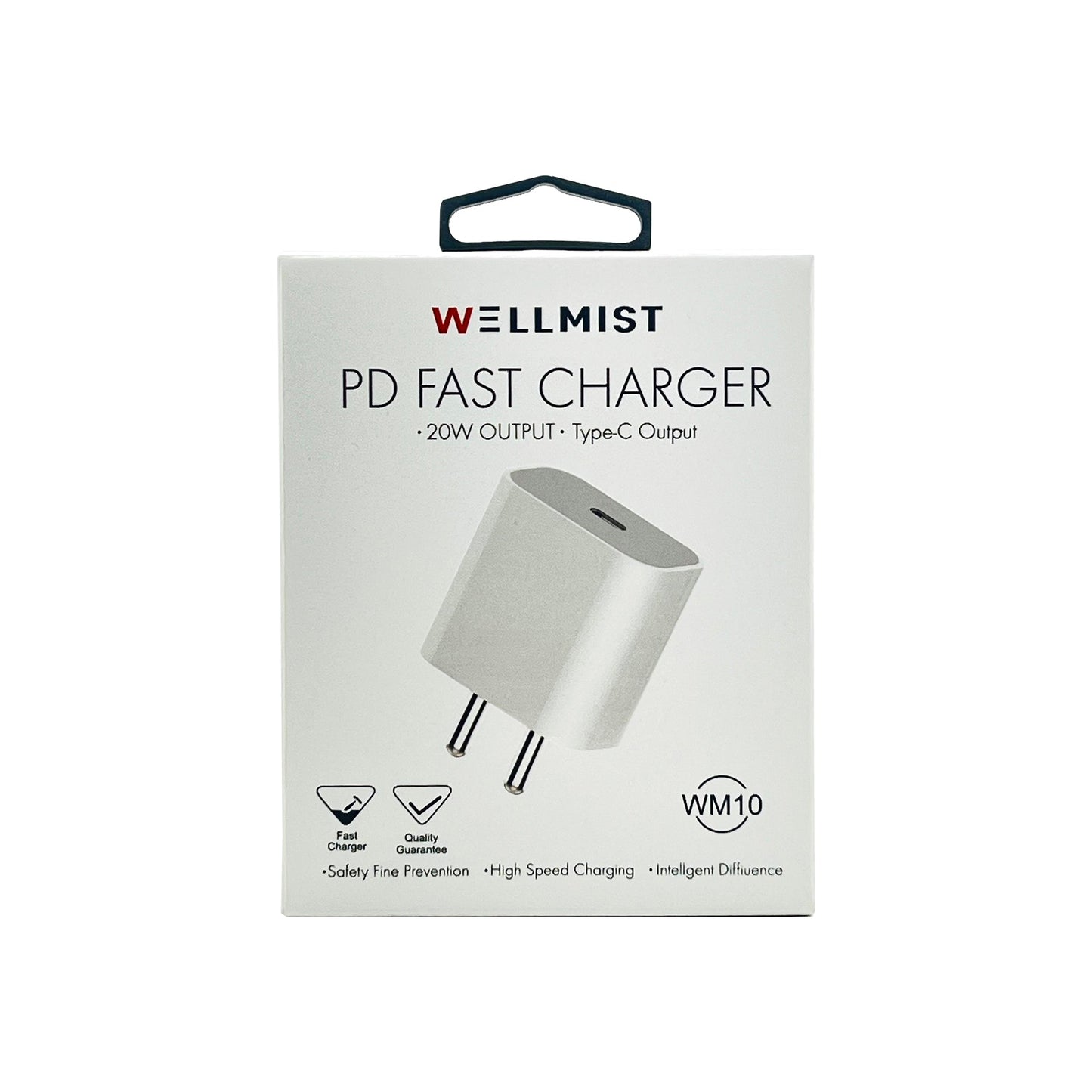 Wellmist PD Fast Charger,20W Fast Charger,with C-C Cable. WM10