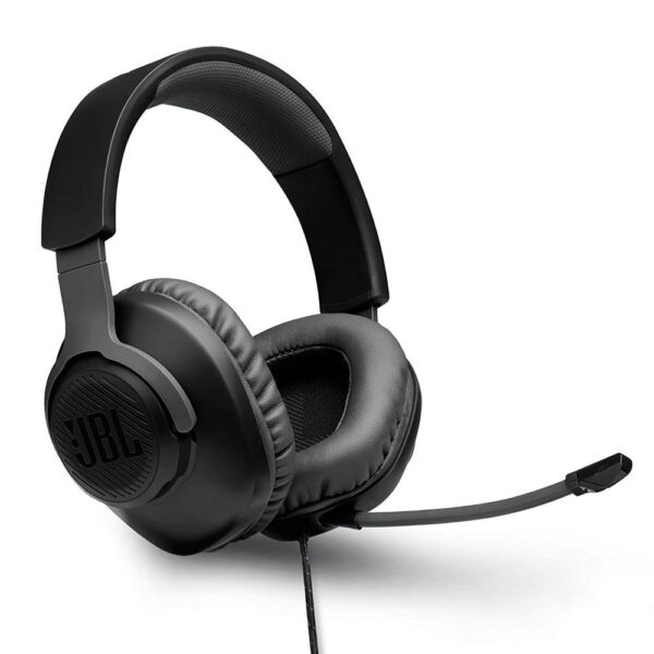 JBL Quantum 100 Wired Over-Ear Gaming Headset with Detachable Mic for PC