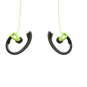Reconnect Sporty EP SE-MIC Wired Earphone With Adjustable Ear lobes, 3.5 mm gold plated plug, Stereo headset with 3 months warranty, Green